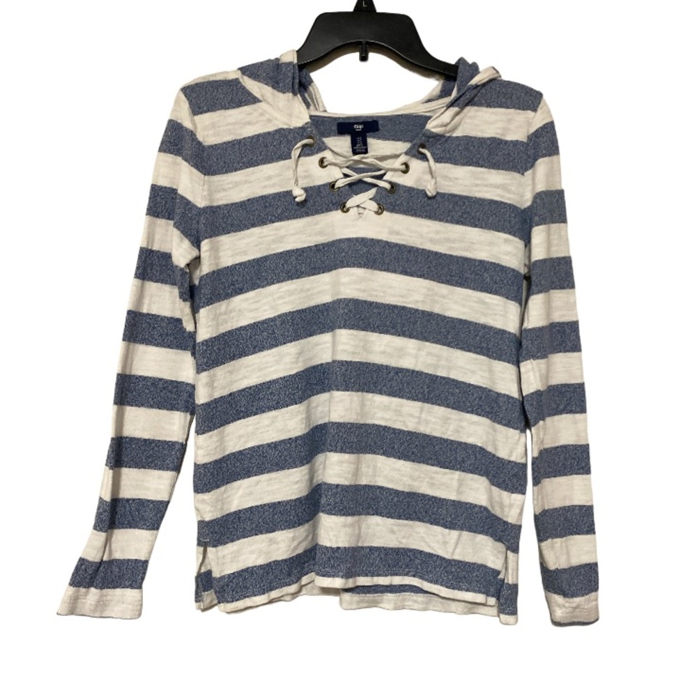 GAP Striped Cross Rope Front Nautical Sweater - Size S